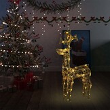 VidaXL Acryl Rendier Kerstdecoratie - 90 LED's Warmwit - 55% Korting