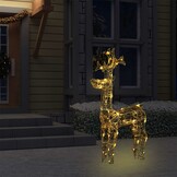 VidaXL Acryl Rendier Kerstdecoratie - 90 LED's Warmwit - 55% Korting
