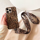 FIFTHAVE Hoes voor mobiele telefoon, compatibel met iPhone 13, luipaardbeschermhoes voor meisjes, 6,1 inch, ultradun, iPhone 13, esthetisch design, schattig luipaardpatroon, TPU siliconen hoes, bumper