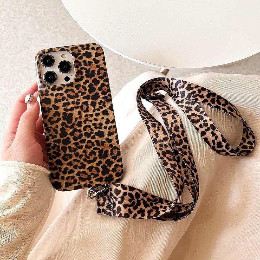 FIFTHAVE Hoes voor mobiele telefoon, compatibel met iPhone 13, luipaardbeschermhoes voor meisjes, 6,1 inch, ultradun, iPhone 13, esthetisch design, schattig luipaardpatroon, TPU siliconen hoes, bumper