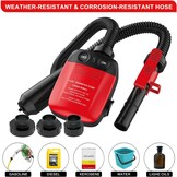 Elektrische Brandstofpomp met Automatische Stop, Dieselpomp, Vloeistof Overdrachtpomp met 3 Maten Adapter, Canisterpomp met Slang-2.4 GPM