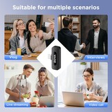 BOYA BY-V30 Mini Draadloze Lavalier Microfoon, 36 Uur Batterijduur, USB-C voor iPhone Android Livestreaming Vlog