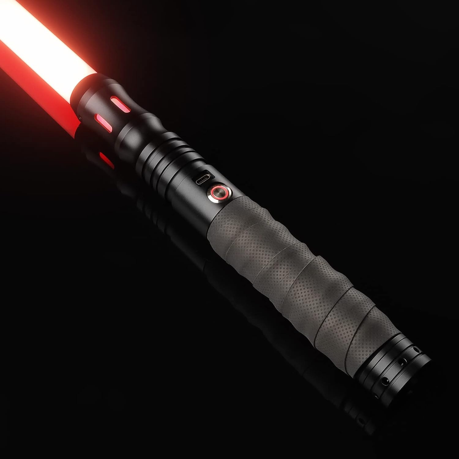 Smooth Swing FX Lightsaber Dual lichtzwaard, RGB, 12 kleuren, 12 modi, 12 geluidsmodi, ondersteuning voor echte zware duellen, zwart