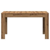 vidaXL Eettafel 140x74,5x76 cm bewerkt hout artisanaal eikenkleurig