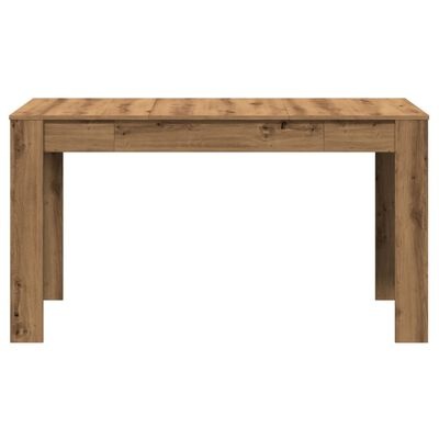 vidaXL Eettafel 140x74,5x76 cm bewerkt hout artisanaal eikenkleurig