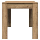 vidaXL Eettafel 140x74,5x76 cm bewerkt hout artisanaal eikenkleurig