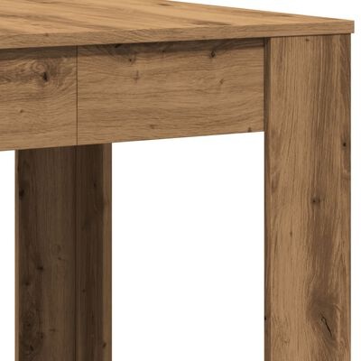 vidaXL Eettafel 140x74,5x76 cm bewerkt hout artisanaal eikenkleurig