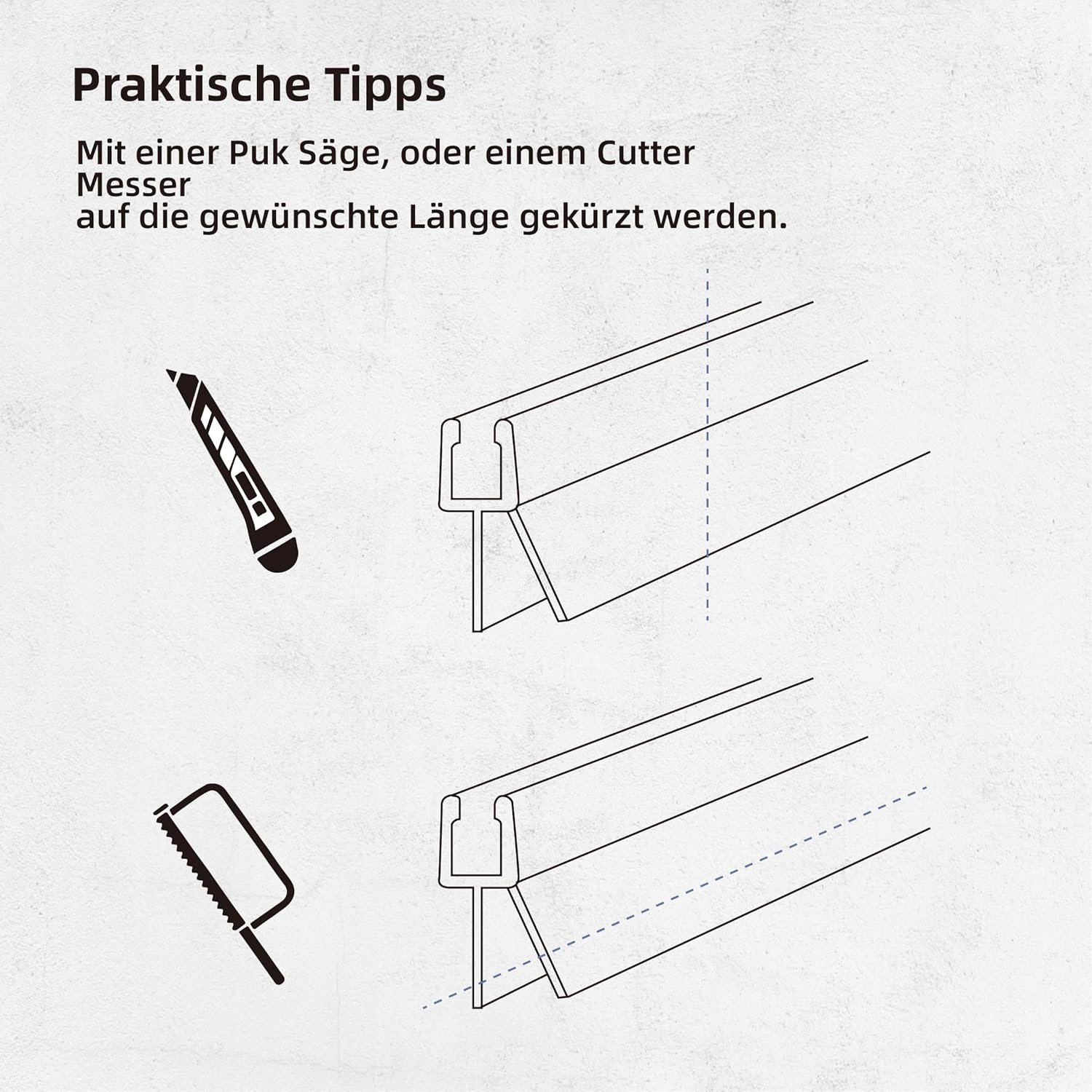 A168 2 stuks vervangende afdichting voor douchedeur, glasdikte 5 mm/6 mm, rechts, waterdeflector, spatbescherming