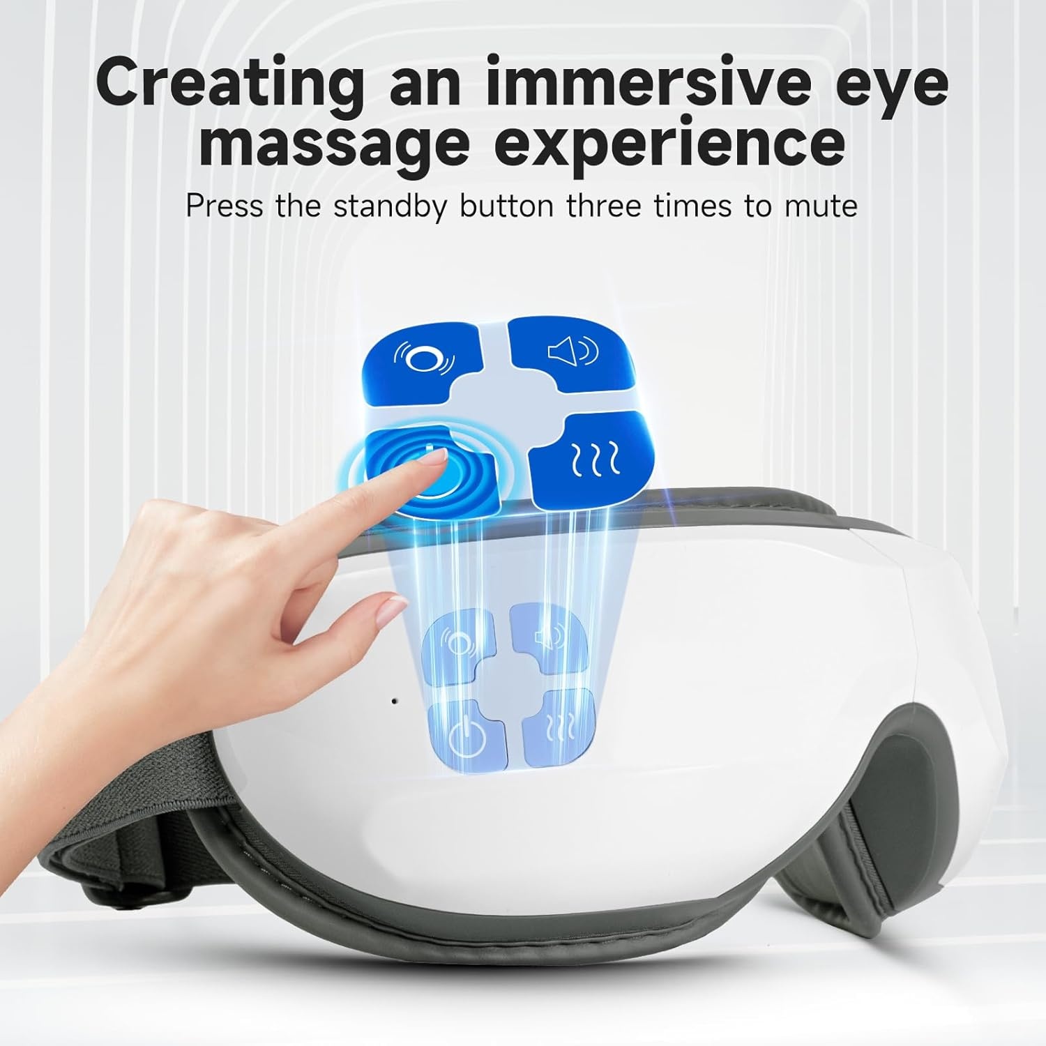 Medcursor Elektrische Oogmassager met Warmtefunctie - Wit