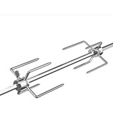 Onlyfire universele grillspiesensset, 120 cm draaispit 4x vleesvorken en RVS elektrische motor, 220V - 240V gasbarbecue rotisserie accessoire