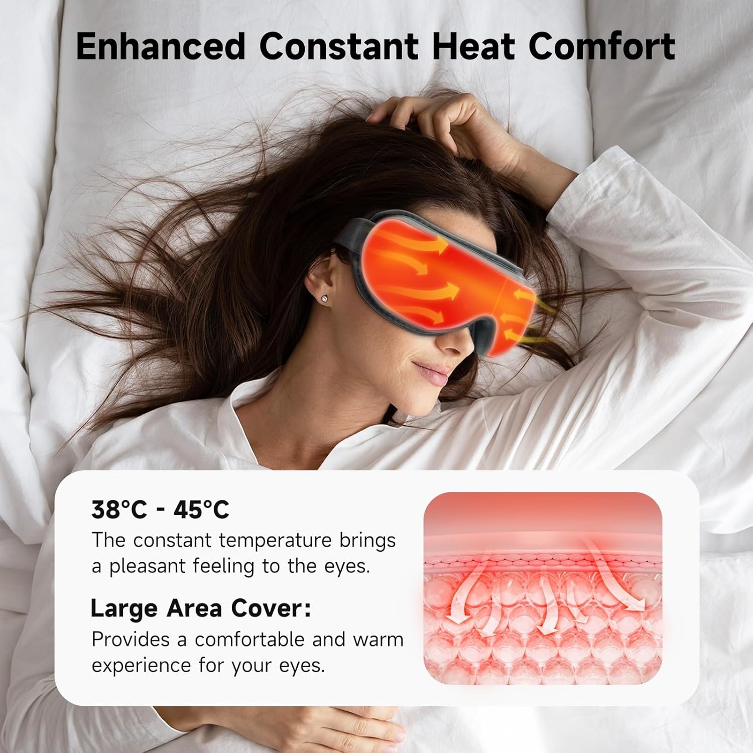 Medcursor Elektrische Oogmassager met Warmtefunctie - Wit