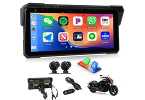 Motorfiets CarPlay/Android Auto Scherm 8.1" Draadloos + 30% Korting
