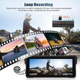 CAMECHO Motorfiets CarPlay met dubbele camera's, 8,1 inch draadloos CarPlay & Android Auto IPS68 scherm, motorfiets navigatie ondersteuning Bluetooth / mirror link / Bluetooth / EQ / printdetectie