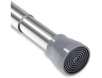 Venwemong 1Pc Uitschuifbare Douchegordijn Spanstang Geen Boren Telescopische Kast Bar Verstelbare Kamer Divider Gordijn Staaf voor Boekenplank Badkamer (110-200CM/43,3-78,7 inch, roestvrij staal)