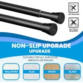 Venwemong 1Pc Uitschuifbare Douchegordijn Spanstang Geen Boren Telescopische Kast Bar Verstelbare Kamer Divider Gordijn Staaf voor Boekenplank Badkamer (110-200CM/43,3-78,7 inch, roestvrij staal)