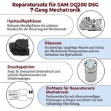 Reparatieset DSG Mechatronica 7-traps DQ200 voor VW, Audi, Seat, Skoda met foutcodes P17BF P189C