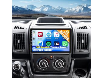 2G + 64G 8Core CAMECHO Android 13 Auto Radio voor FIAT Ducato3/Peugeot Boxer/Citroen Jumper met Navi Carplay Android Auto 9-inch Scherm Dubbele Din Auto Radio met Bluetooth RDS 32EQ DSP Spiegel link