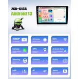2G + 64G 8Core CAMECHO Android 13 Auto Radio voor FIAT Ducato3/Peugeot Boxer/Citroen Jumper met Navi Carplay Android Auto 9-inch Scherm Dubbele Din Auto Radio met Bluetooth RDS 32EQ DSP Spiegel link