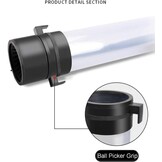 Schaalbare ballenopvangbuis voor tennisballen, pickleballen, bal opnamebuis, voor maximaal 15 ballen