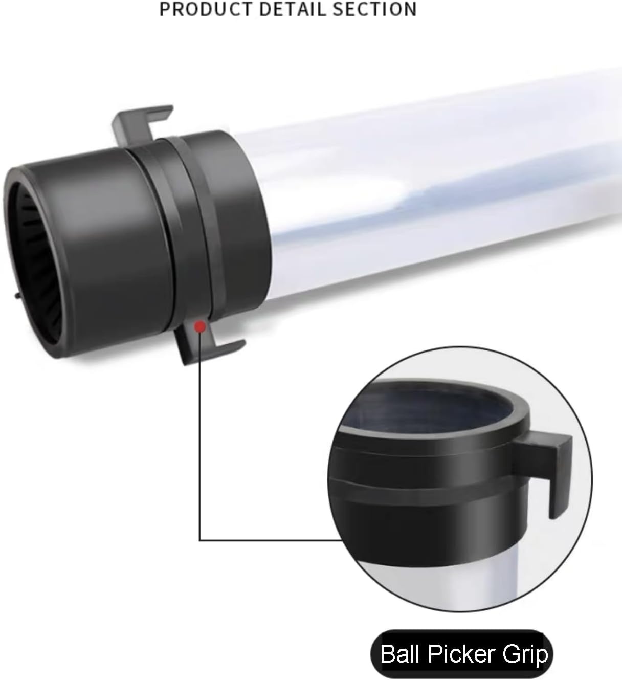 Schaalbare ballenopvangbuis voor tennisballen, pickleballen, bal opnamebuis, voor maximaal 15 ballen