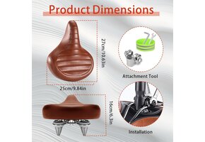 Ergonomisch Fietszadel Bruin - 62% Korting