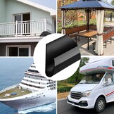 J-vorm Regengoot Druppelrail voor Camper Auto Voertuig – Zelfklevend Flexibel PVC Regenwater Omleider 4.9m