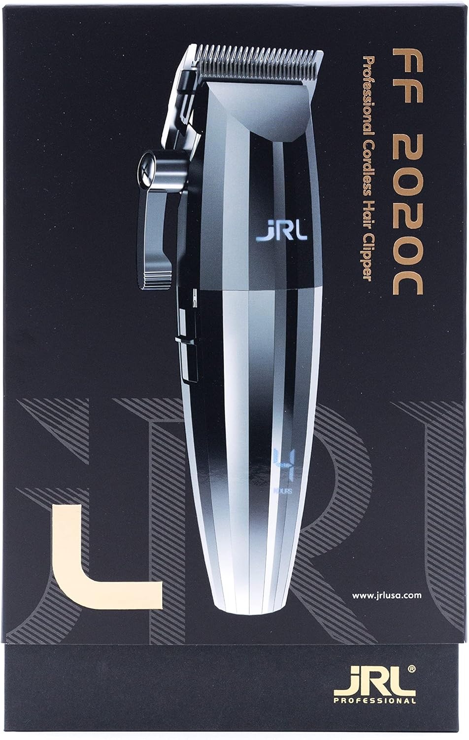 Amazon Series JRL Fresh Fade 2020C Tondeuse - Professionele tondeuse met Cool Blade Technologie voor het verzorgen van mannen - Oplaadbare tondeuse met LCD-scherm en corrosiebestendig (zilver)