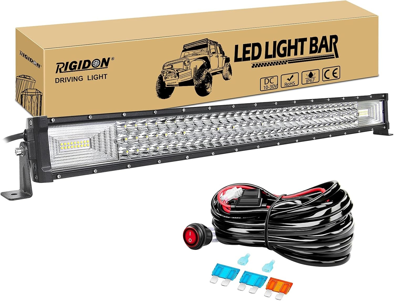 Rechte Dunne LED Lightbar 81 cm (32 inch) 405W Flood Spot Combo Beam Waterdicht IP67 met 12V Kabelset