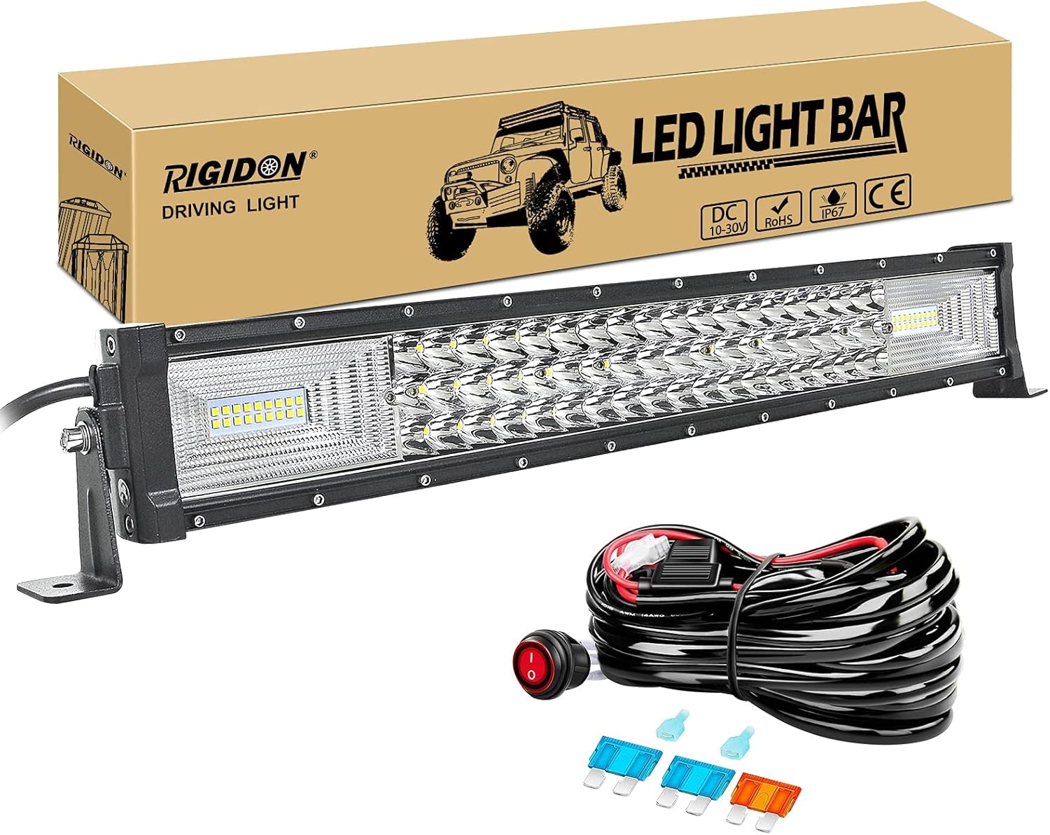 Rechte Dunne LED Lightbar 81 cm (32 inch) 405W Flood Spot Combo Beam Waterdicht IP67 met 12V Kabelset