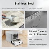 Marchul Gesloten Kattenbak van Roestvrij Staal - Met Deksel & Lade, XL Formaat, Anti-Lek Baffles, Schep & Mat, Geurvrij