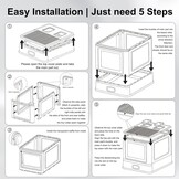 Marchul Gesloten Kattenbak van Roestvrij Staal - Met Deksel & Lade, XL Formaat, Anti-Lek Baffles, Schep & Mat, Geurvrij