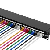 Ethernet patchpaneel CAT 7 afgeschermd 24-poorts RJ45 - 19 inch rackmontage voor Gigabit netwerk