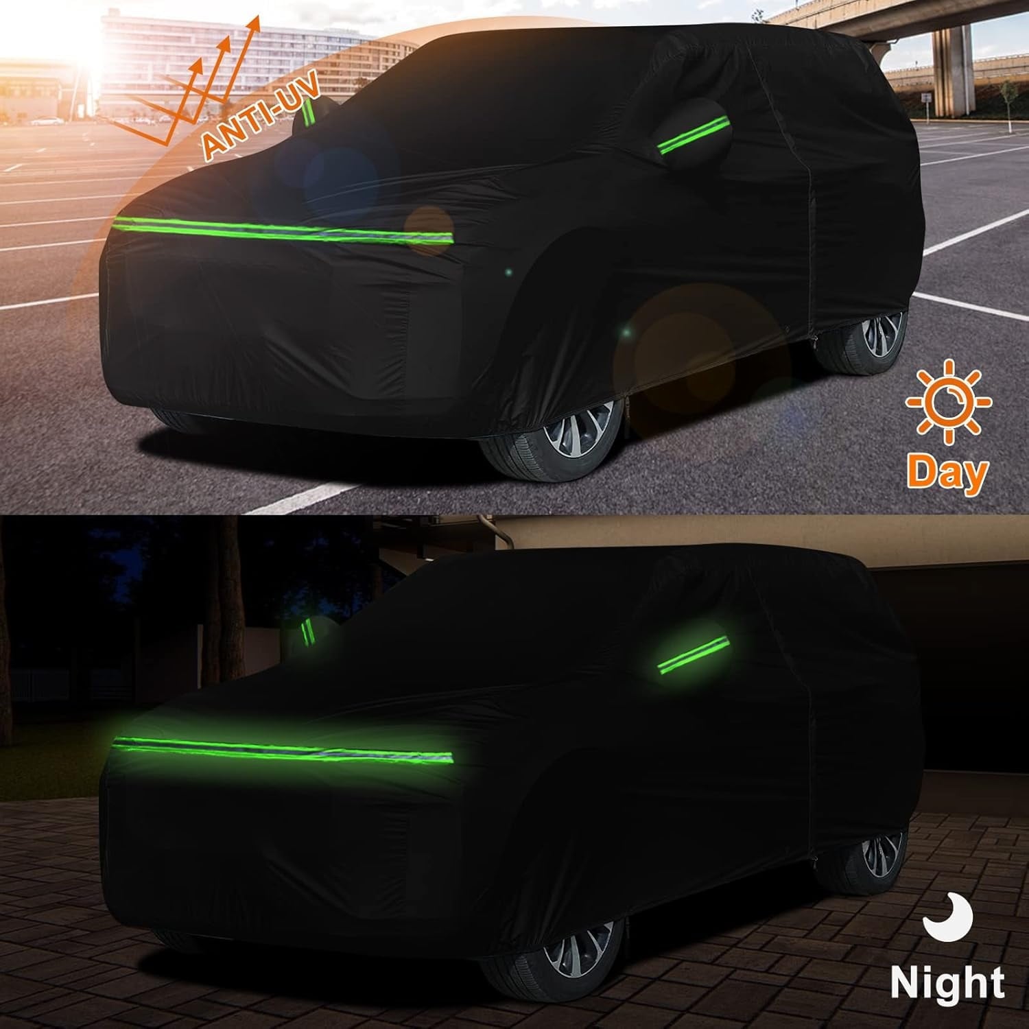 Waterdichte Autohoes Zwart 7 Lagen All-Weather met Ritssluiting voor Hyundai Tucson/N-line SUV (2010-2023)