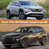 Waterdichte Autohoes Zwart 7 Lagen All-Weather met Ritssluiting voor Hyundai Tucson/N-line SUV (2010-2023)