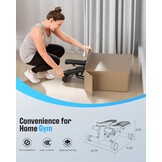 Mini Twist Stepper met weerstandsbanden, 150 kg draagvermogen voor thuisfitness