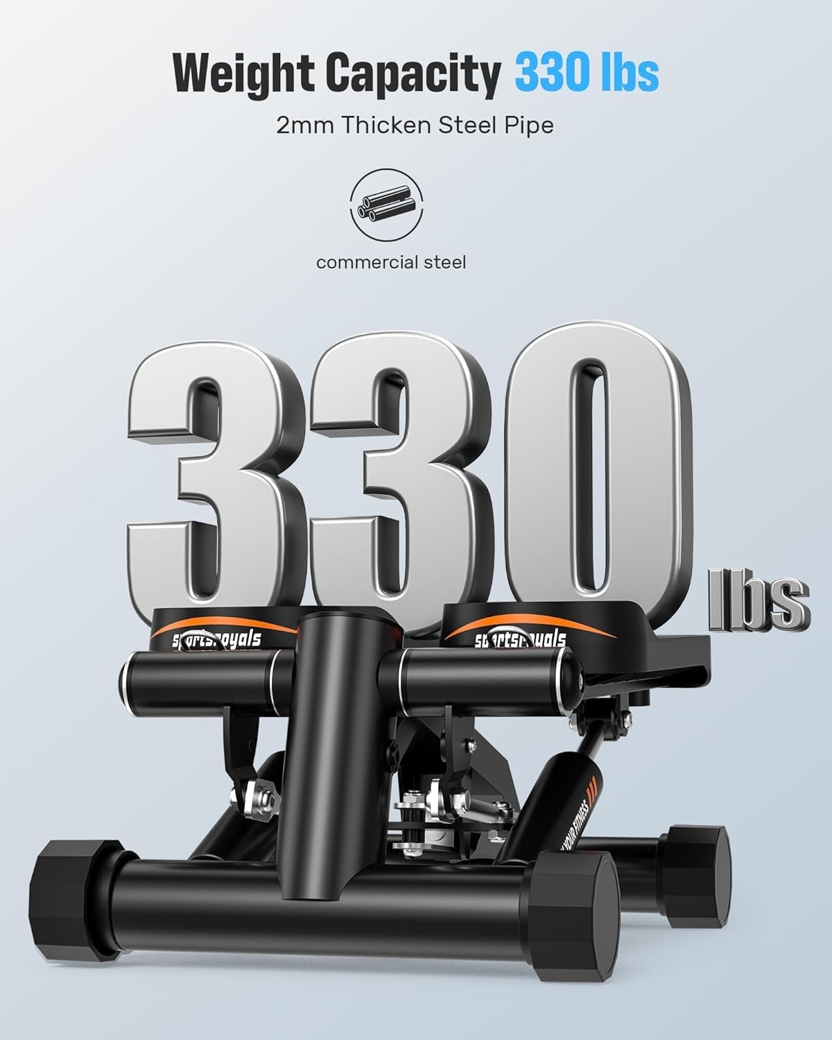 Twist Stepper met weerstandsbanden voor thuisfitness - Max. 150 kg draagvermogen