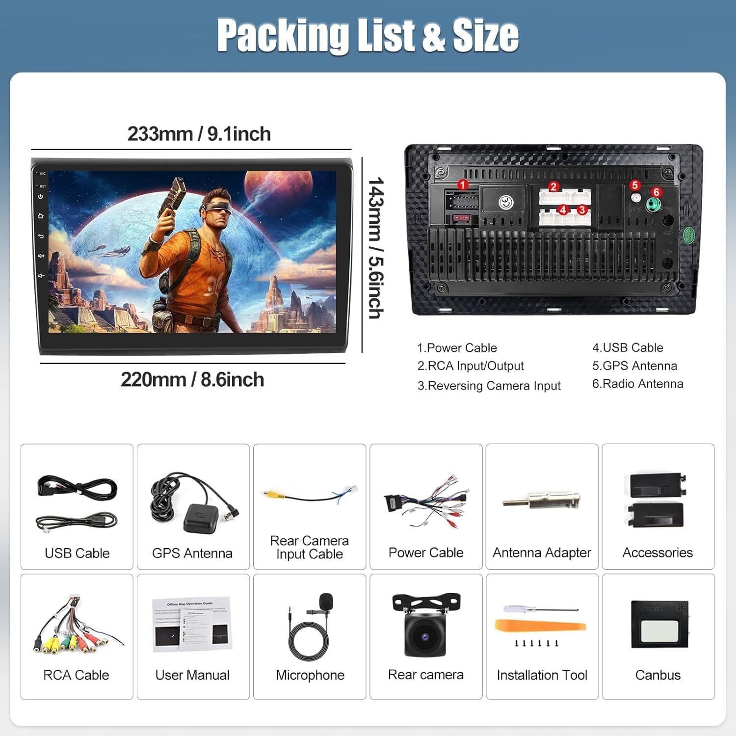 Autoradio Android 13 9 inch Dubbel Din met Navigatie Apple CarPlay Android Auto voor FIAT Bravo 2008-2013