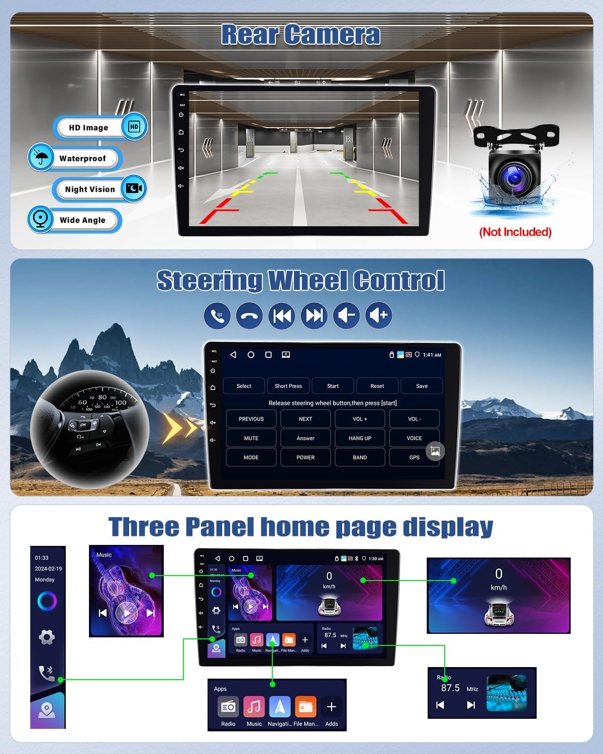 Autoradio Android 13 9 inch Dubbel Din met Navigatie Apple CarPlay Android Auto voor FIAT Bravo 2008-2013