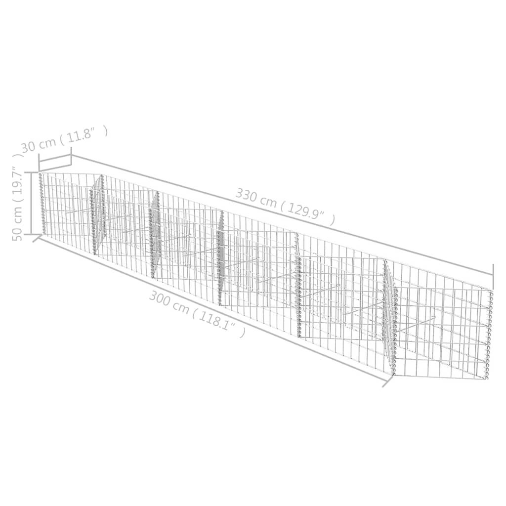 Gabion mand 300x30x50 cm | Gegalvaniseerd Staal | 64% Korting