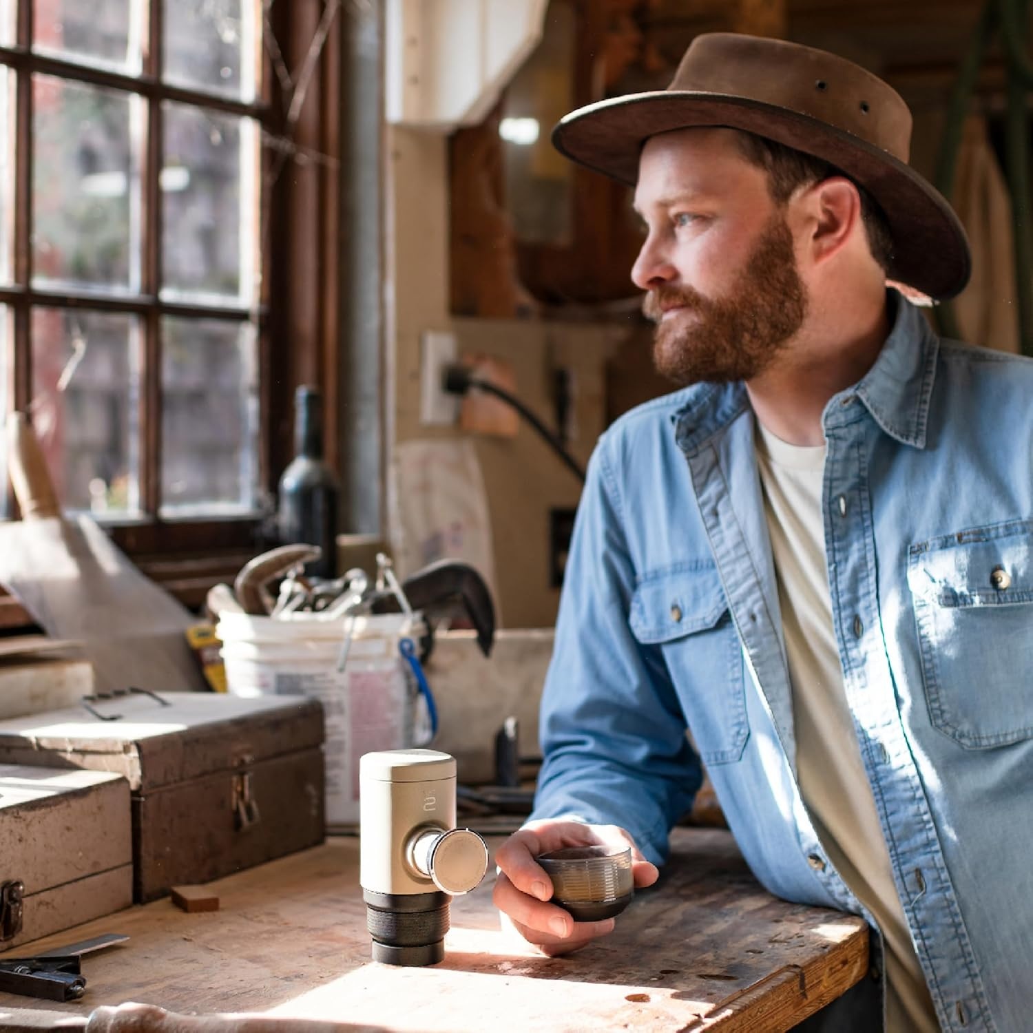 Draagbare espressomachine handmatig, compatibel met Nespresso NS capsules, 18 bar, compact, lichtgewicht, NS2