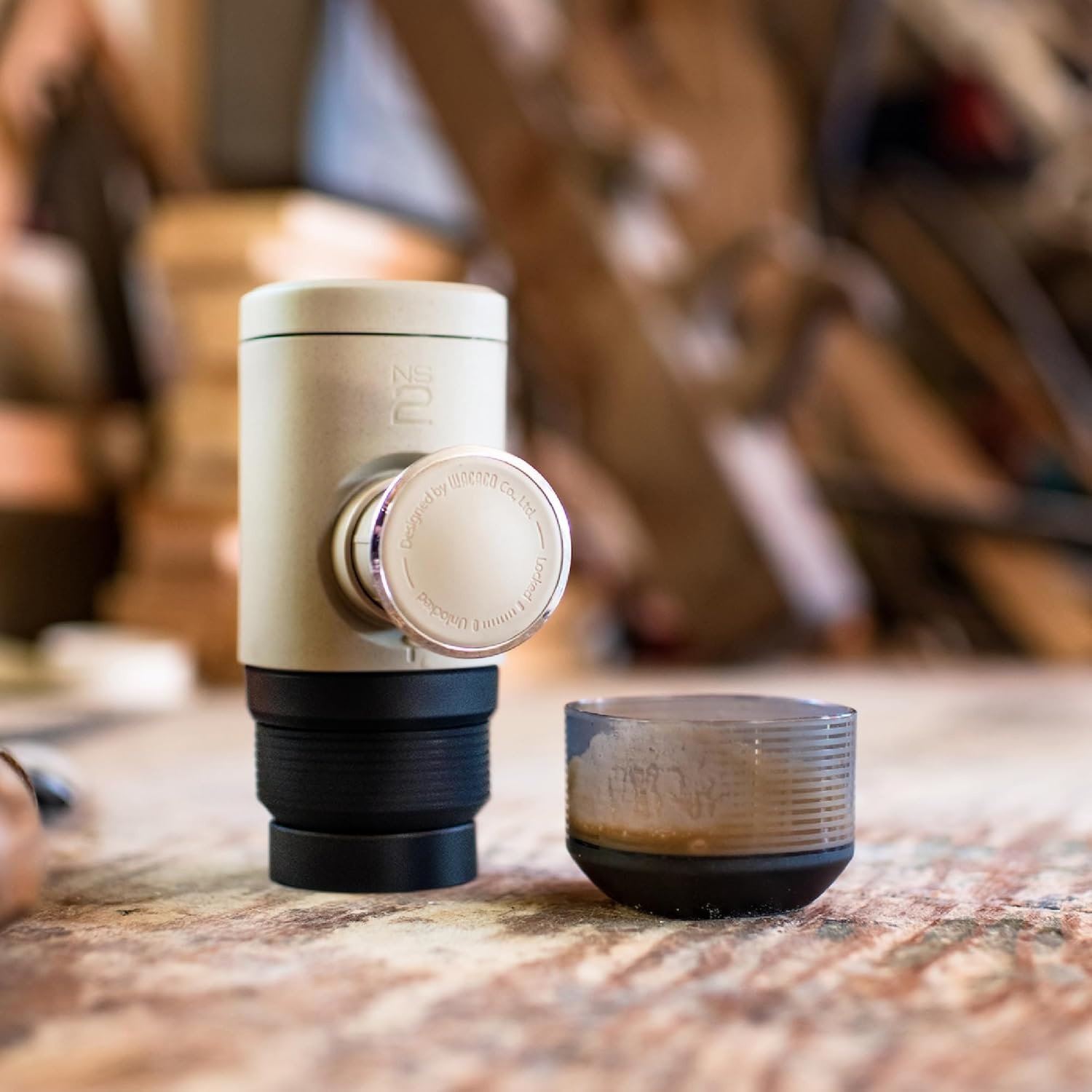 Draagbare espressomachine handmatig, compatibel met Nespresso NS capsules, 18 bar, compact, lichtgewicht, NS2