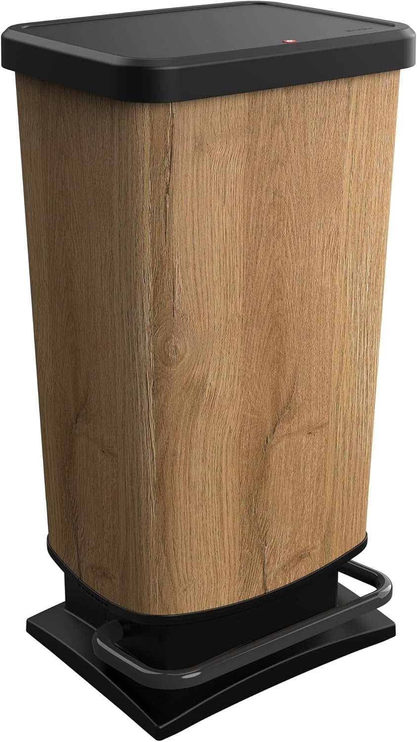 Rotho Paso Vuilnisbak 40l met pedaal en deksel, Kunststof (PP) BPA-vrij, witmetaalkleurig, 40l (35.3 x 29.5 x 67.6 cm)