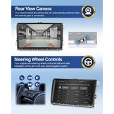 1G + 32G CAMECHO Android 13 GPS autoradio voor VW, Golf 5, Polo, Skoda, met Bluetooth navigatie, 9 inch scherm, 2 DIN-radio, met spiegellink, FM/RDS, wifi, SWC en USB