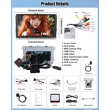 1G + 32G CAMECHO Android 13 GPS autoradio voor VW, Golf 5, Polo, Skoda, met Bluetooth navigatie, 9 inch scherm, 2 DIN-radio, met spiegellink, FM/RDS, wifi, SWC en USB