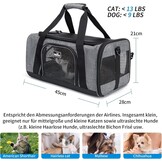 Wakytu Uitbreidbare transportbox voor huisdieren door luchtvaartmaatschappijen toegelaten kattentransportbox reistas voor honden