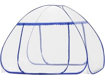 LIHAO Klamboe, pop-up muggentent, opvouwbaar, fijnmazig muggennet, reis-muggennet, tweepersoonsbed (200 x 180 cm)