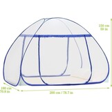 LIHAO Klamboe, pop-up muggentent, opvouwbaar, fijnmazig muggennet, reis-muggennet, tweepersoonsbed (200 x 180 cm)