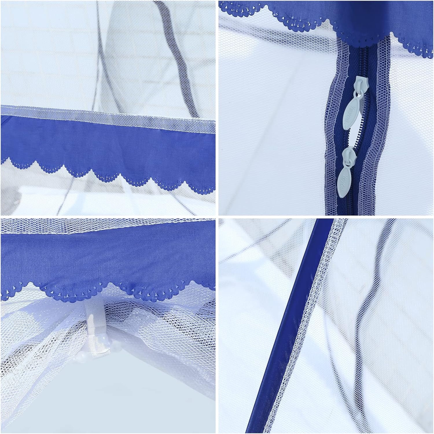 LIHAO Klamboe, pop-up muggentent, opvouwbaar, fijnmazig muggennet, reis-muggennet, tweepersoonsbed (200 x 180 cm)