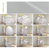 LIHAO Klamboe, pop-up muggentent, opvouwbaar, fijnmazig muggennet, reis-muggennet, tweepersoonsbed (200 x 180 cm)