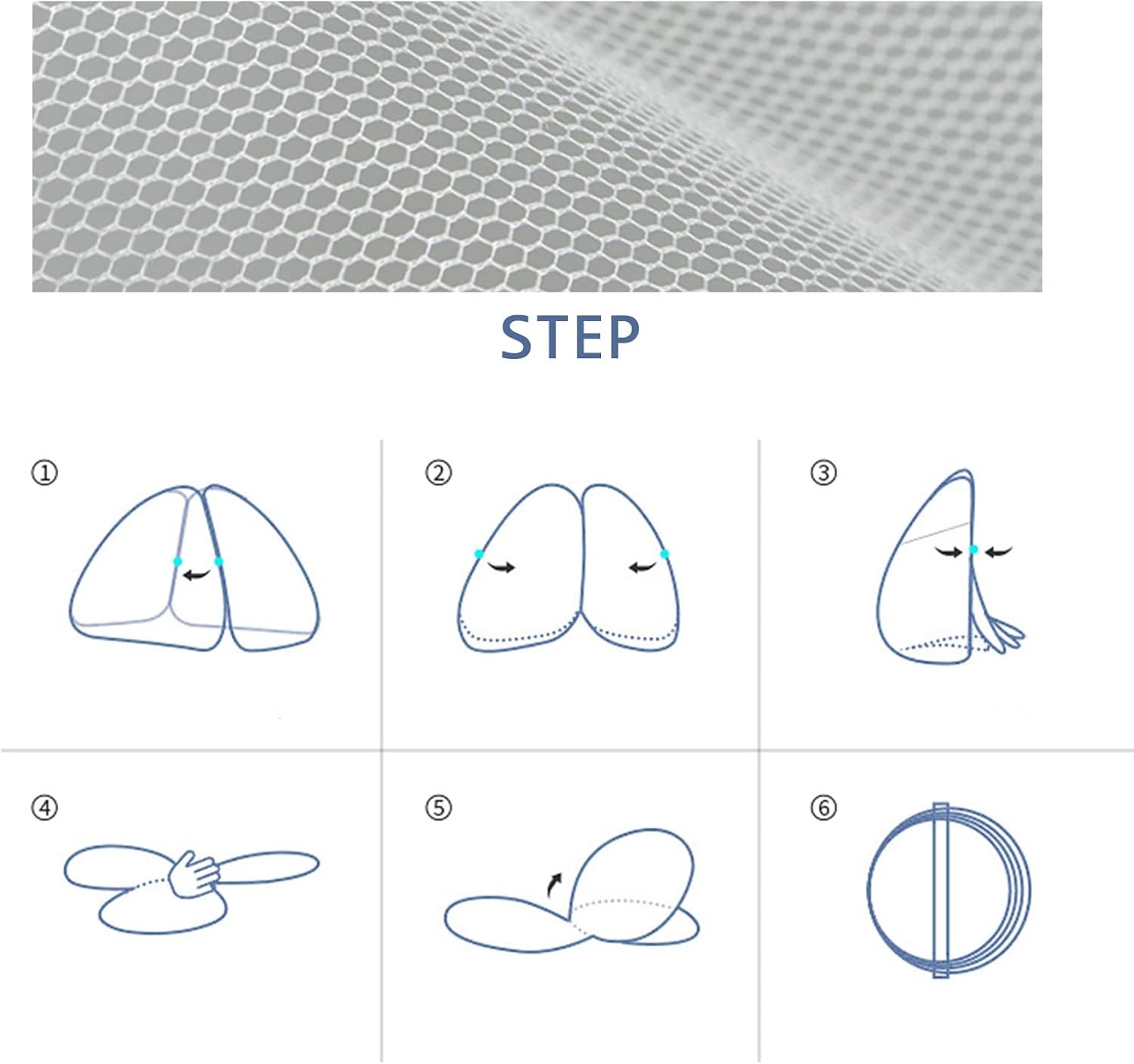 LIHAO Klamboe, pop-up muggentent, opvouwbaar, fijnmazig muggennet, reis-muggennet, tweepersoonsbed (200 x 180 cm)